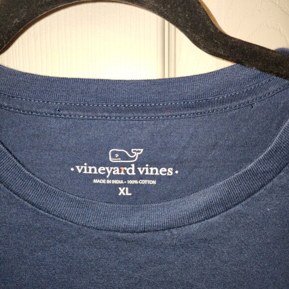 Vineyard Vines Football Whale Long-Sleeve Pocket Tee - Picture 2 of 11
